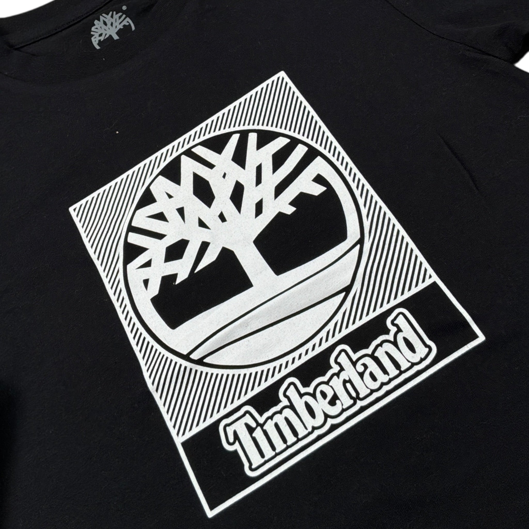 Timberland T-Shirt tinta unita con Stampa Nero per Bambino T60381 NERO TIMBERLAND 