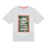 Timberland T-Shirt tinta unita con Stampa Bianco per Bambino T60427 BIANCO TIMBERLAND 