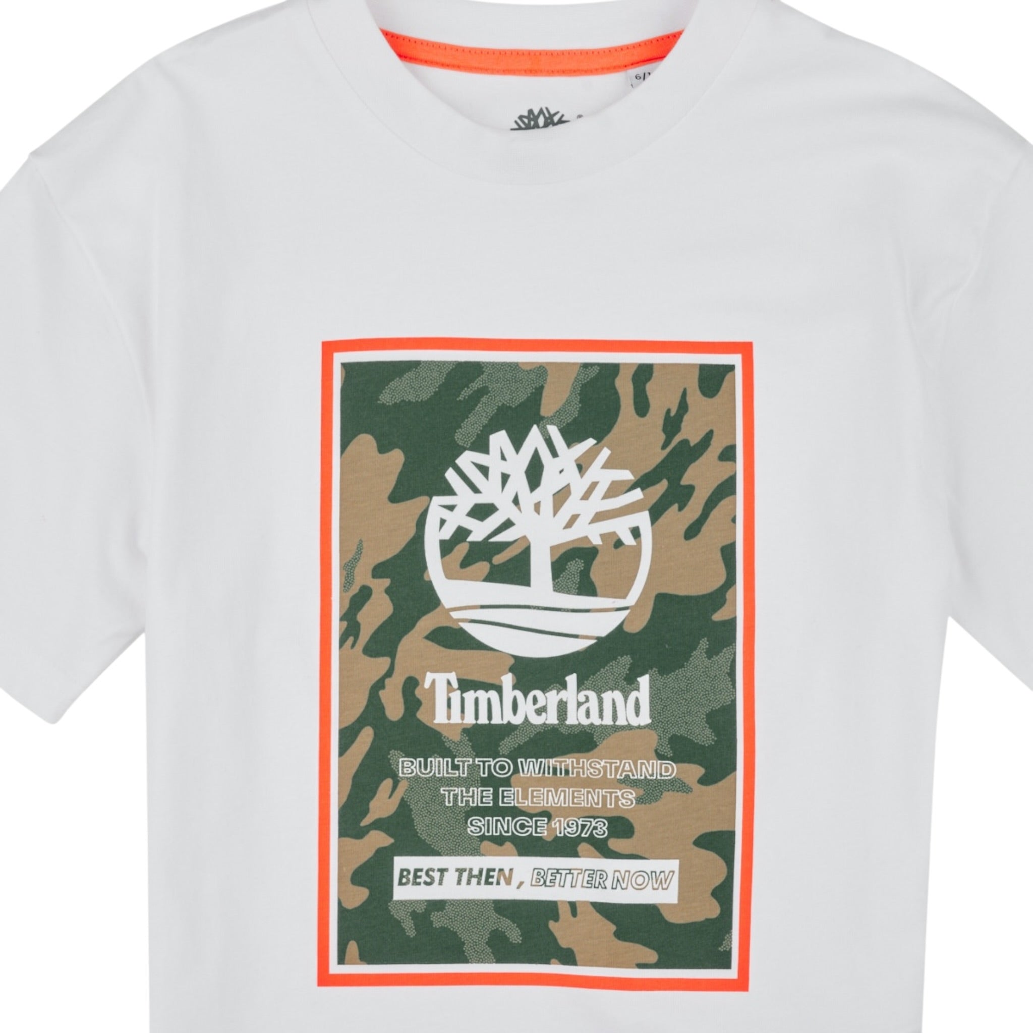 Timberland T-Shirt tinta unita con Stampa Bianco per Bambino T60427 BIANCO TIMBERLAND 