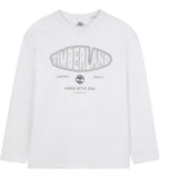 Timberland Shirt tinta unita con Stampa Bianco per Bambino T60538 BIANCO TIMBERLAND 