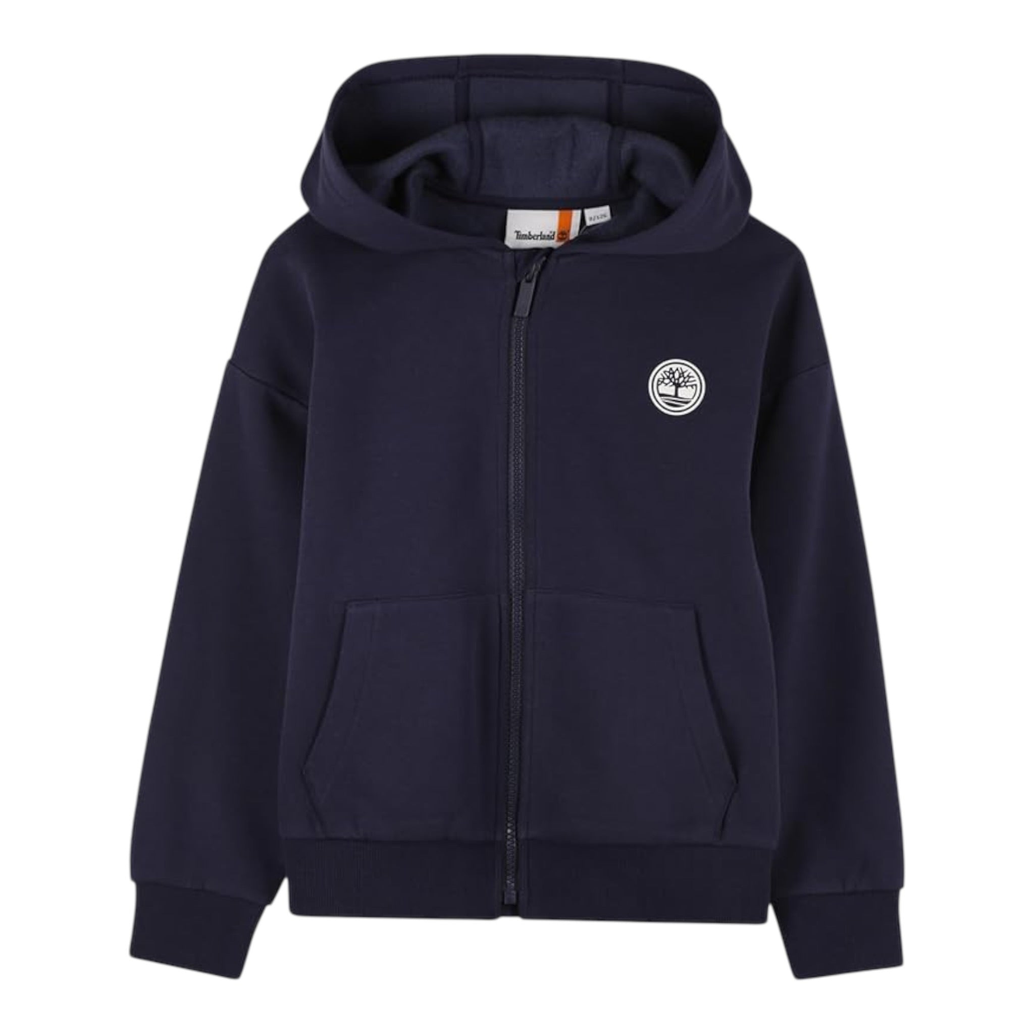 Timberland Felpa tinta unita con Zip E Cappuccio Blu per Bambino T60560X BLU TIMBERLAND 