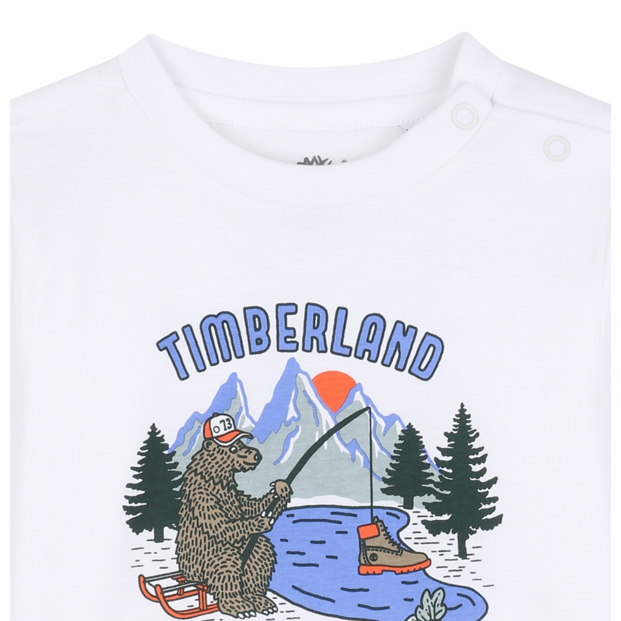Timberland Shirt tinta unita con Stampa Bianco per Neonato T60584 BIANCO TIMBERLAND 