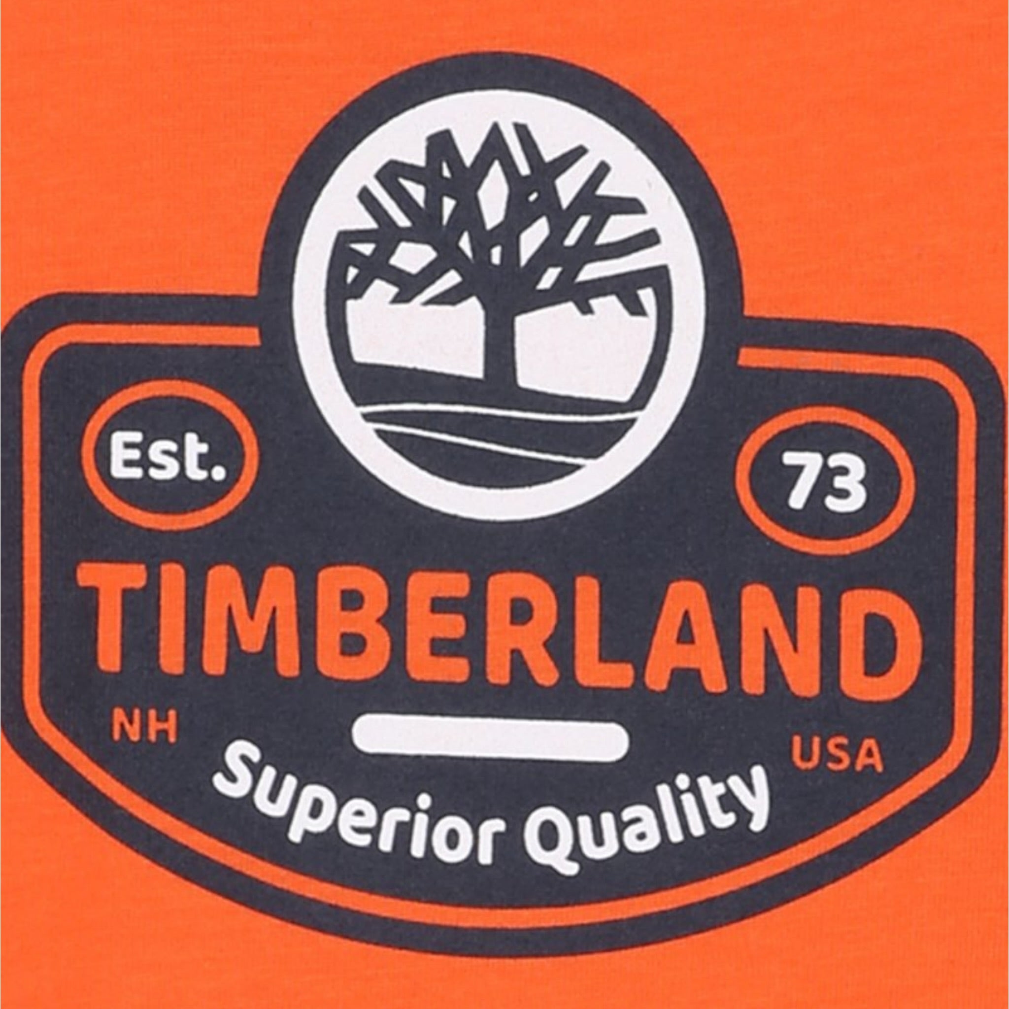 Timberland Shirt tinta unita Girocollo con Stampa Arancione per Neonato T60588 ARANCIONE TIMBERLAND 