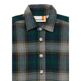 Timberland Camicia tinta unita con Fantasia A Quadri Verde per Bambino T60600J VERDE TIMBERLAND 