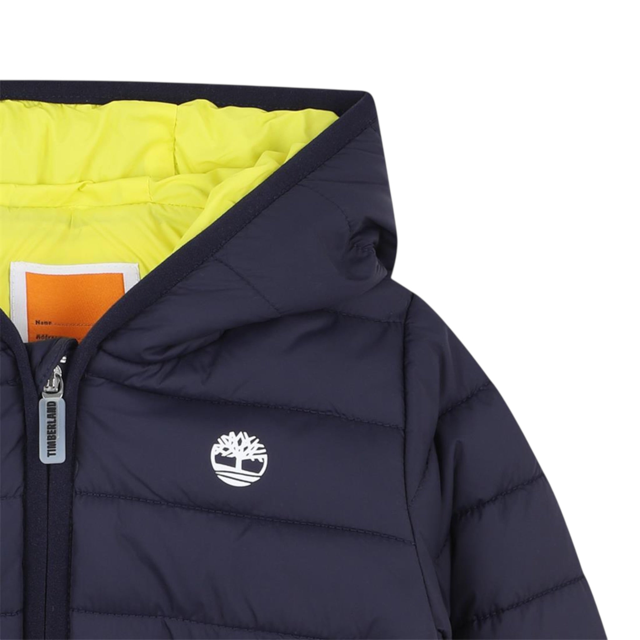 Timberland Giubbino Bicolore con Zip E Cappuccio Blu/Giallo per Neonato T60607 BLU/GIALLO TIMBERLAND 