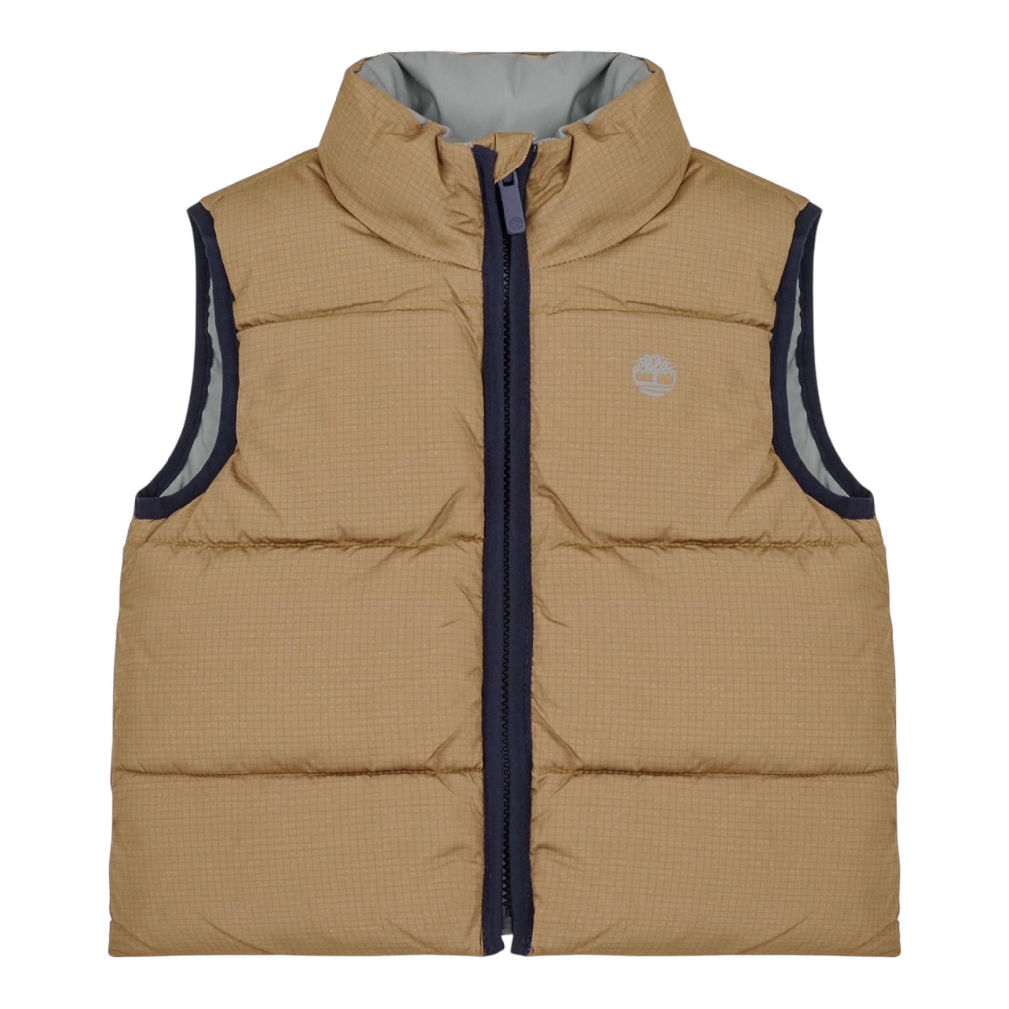 Timberland Giubbino Reversibile Smanicato Bicolore Grigio/Beige per Bambino T60763 GRIGIO/BEIGE TIMBERLAND 