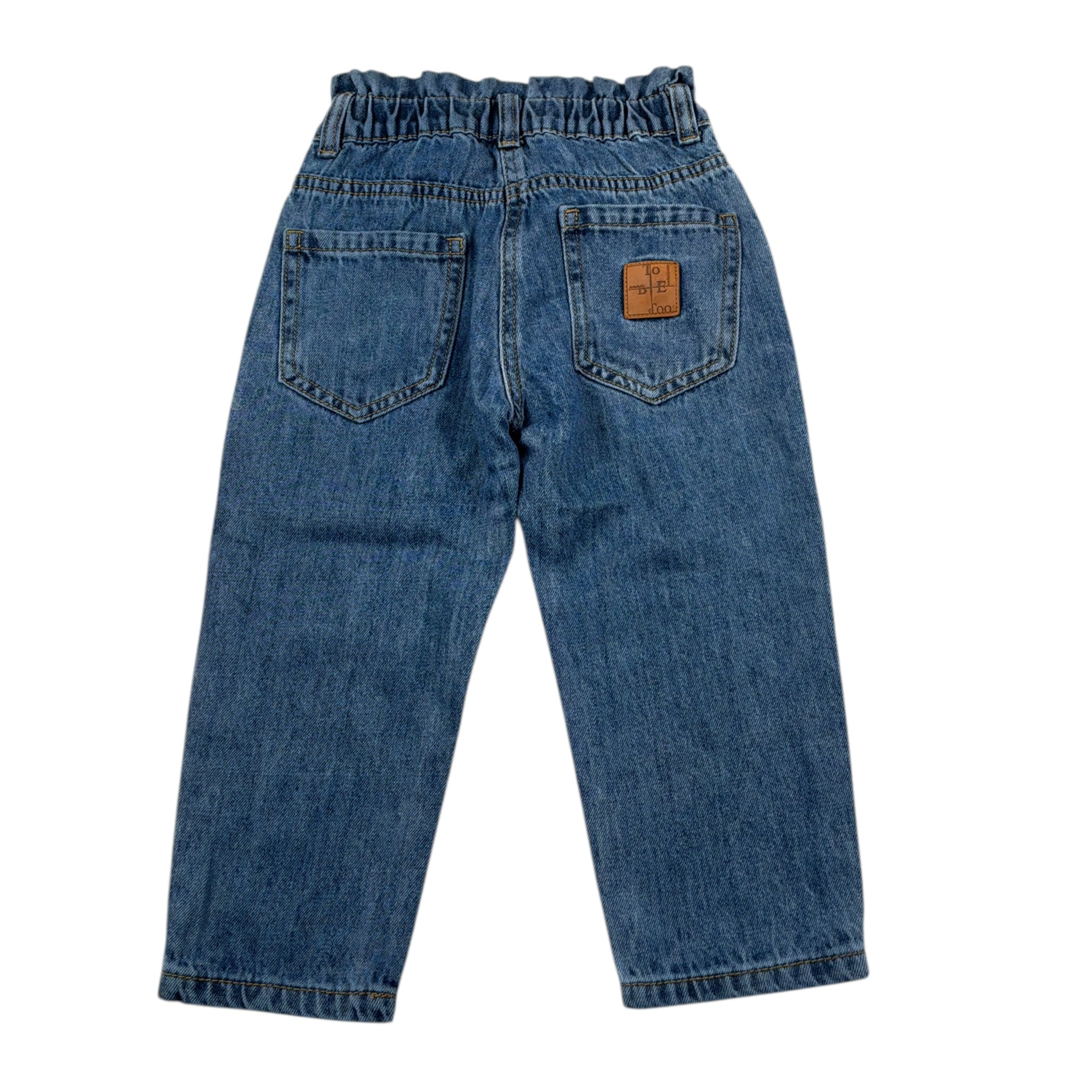 To Be Too Jeans tinta unita con Elastico In Vita E Cintura Blu per Bambina TBT1838 BLU TO be too 