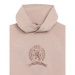 Tommy Hilfiger Completo Tuta 2 Pezzi Felpa-Pantalone tinta unita Beige per Bambina 08780 BEIGE TOMMY HILFIGER 