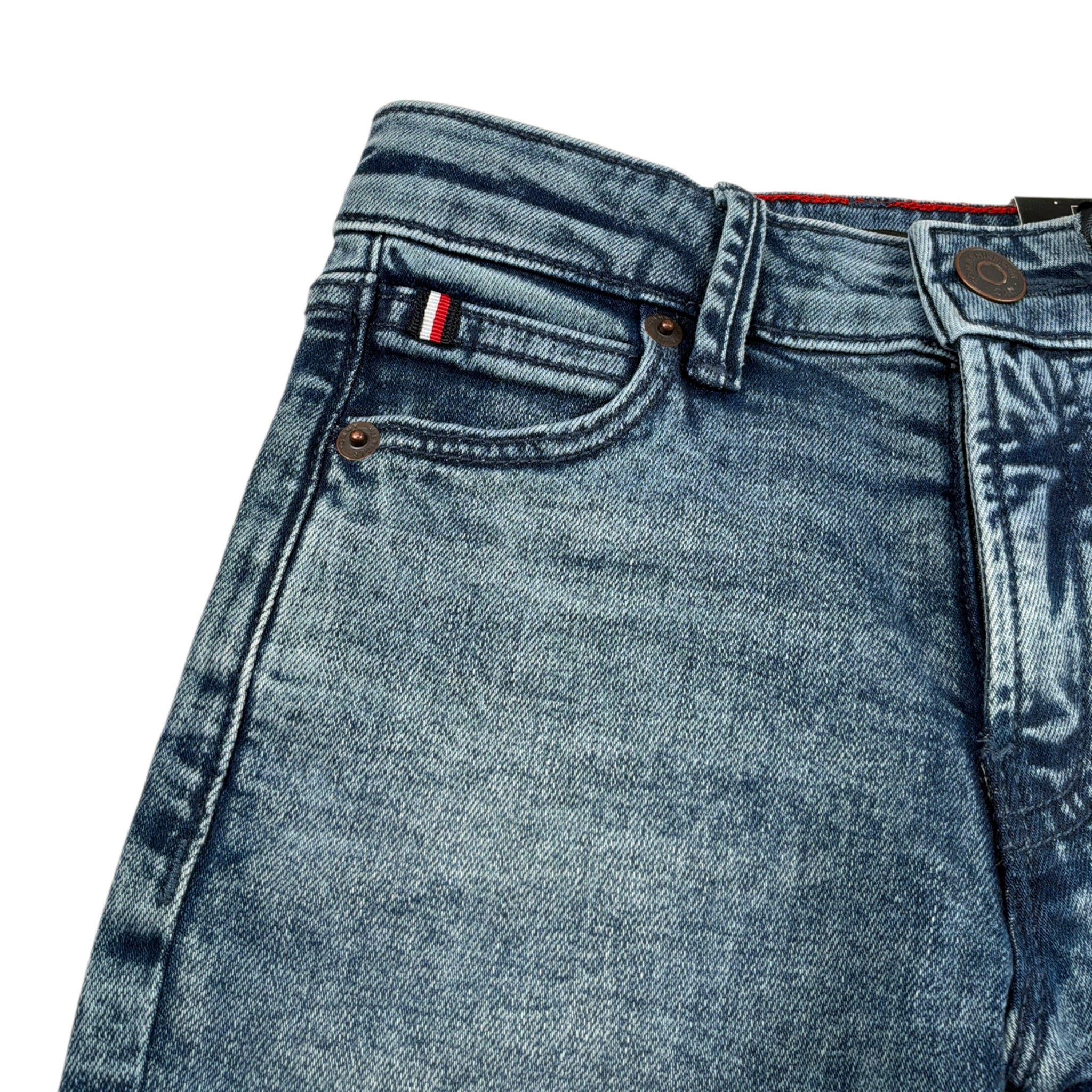 Tommy Hilfiger Jeans tinta unita con Girovita Regolabile Blu per Bambino 10019 BLU TOMMY HILFIGER 