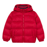 Tommy Hilfiger Giubbino tinta unita con Cappuccio Rosso per Bambino KB0KB010091 ROSSO TOMMY HILFIGER 
