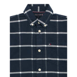 Tommy Hilfiger Camicia Manica Lunga tinta unita Blu per Bambino KB0KB010096 BLU TOMMY HILFIGER 