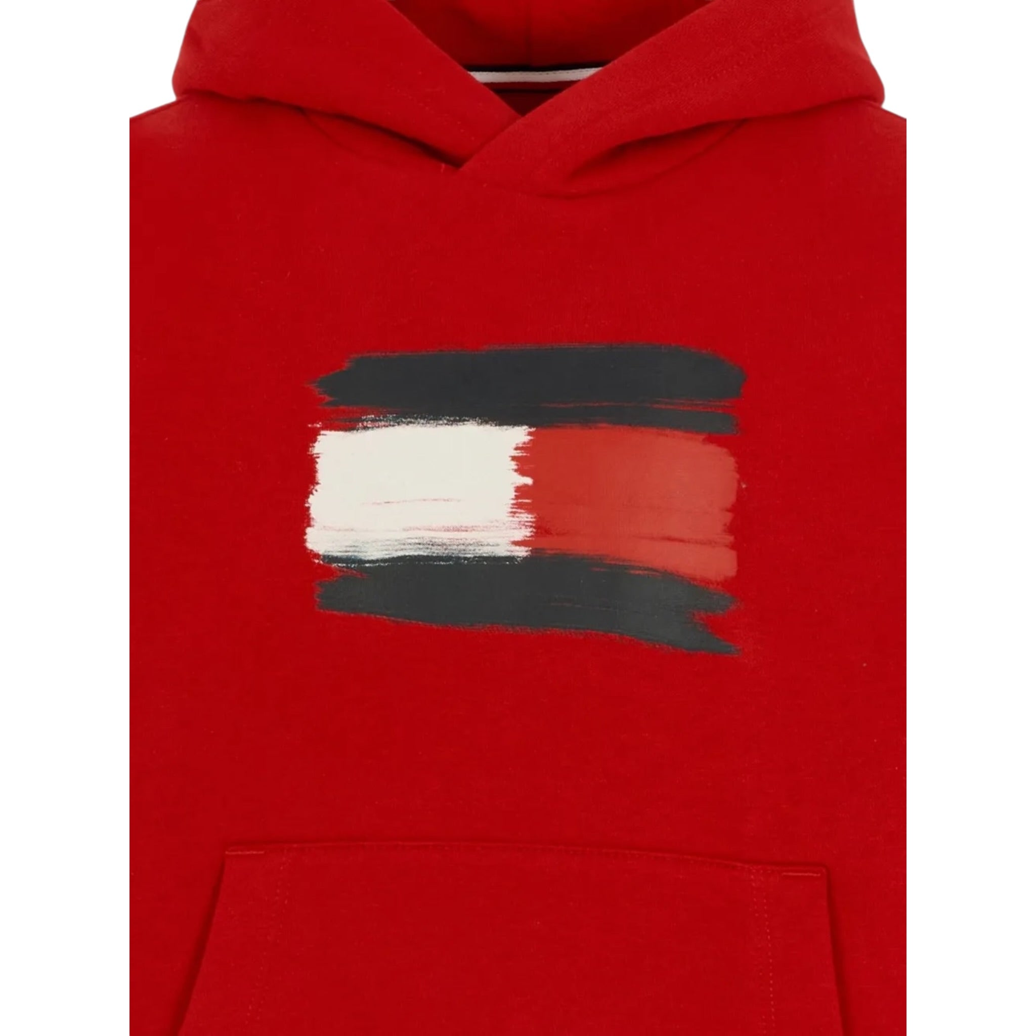 Tommy Hilfiger Felpa Chiusa con Cappuccio tinta unita Rosso per Bambino KB0KB010112 ROSSO TOMMY HILFIGER 