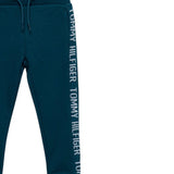 Tommy Hilfiger Pantalone Modello Tuta tinta unita con Logo Verde per Bambino KB0KB07492 VERDE TOMMY HILFIGER 