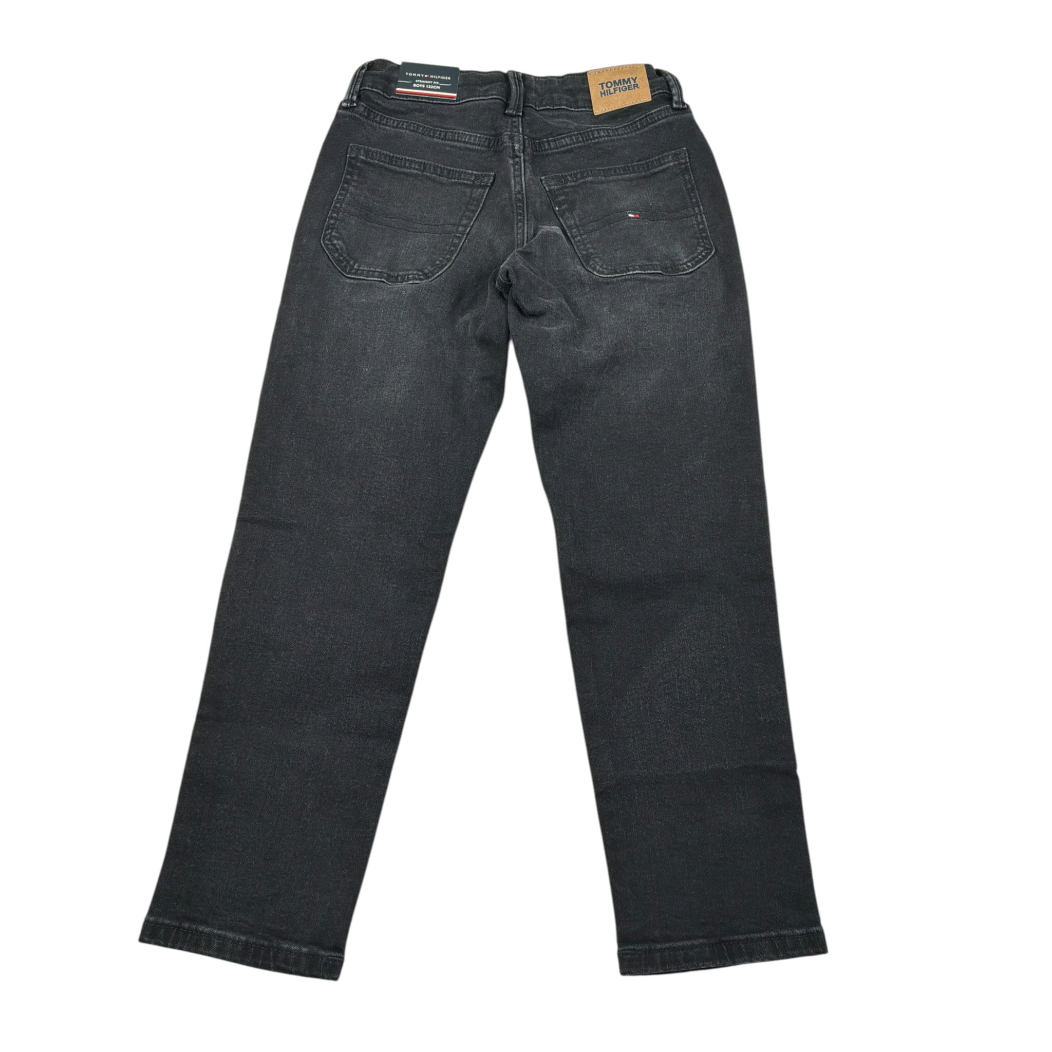 Tommy Hilfiger Jeans tinta unita con Girovita Regolabile Nero per Bambino KB0KB08179 NERO TOMMY HILFIGER 