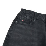 Tommy Hilfiger Jeans tinta unita con Girovita Regolabile Nero per Bambino KB0KB08179 NERO TOMMY HILFIGER 