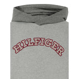 Tommy Hilfiger Felpa Chiusa con Cappuccio tinta unita Grigio per Bambino KB0KB09190 GRIGIO TOMMY HILFIGER 