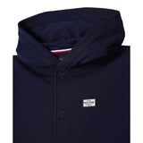 Tommy Hilfiger Felpa tinta unita con Bottoni E Cappuccio Blu per Bambino KB0KB09314 BLU TOMMY HILFIGER 
