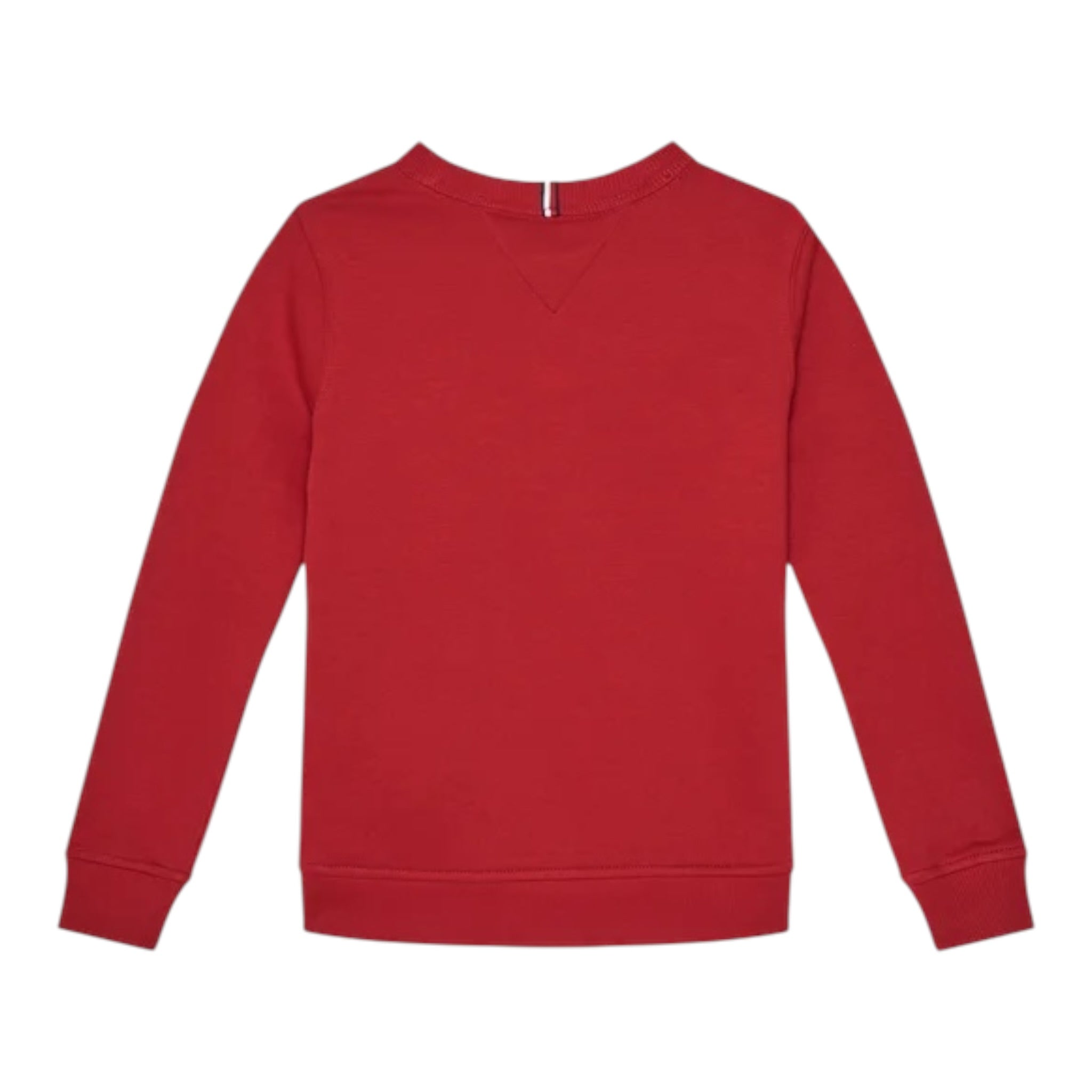 Tommy Hilfiger Felpa tinta unita Girocollo con Stampa Rosso per Bambino KB0KB09315 ROSSO TOMMY HILFIGER 