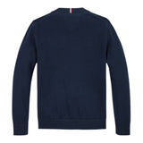 Tommy Hilfiger Maglia tinta unita con Stampa Blu per Bambino KB0KB09344 BLU TOMMY HILFIGER 
