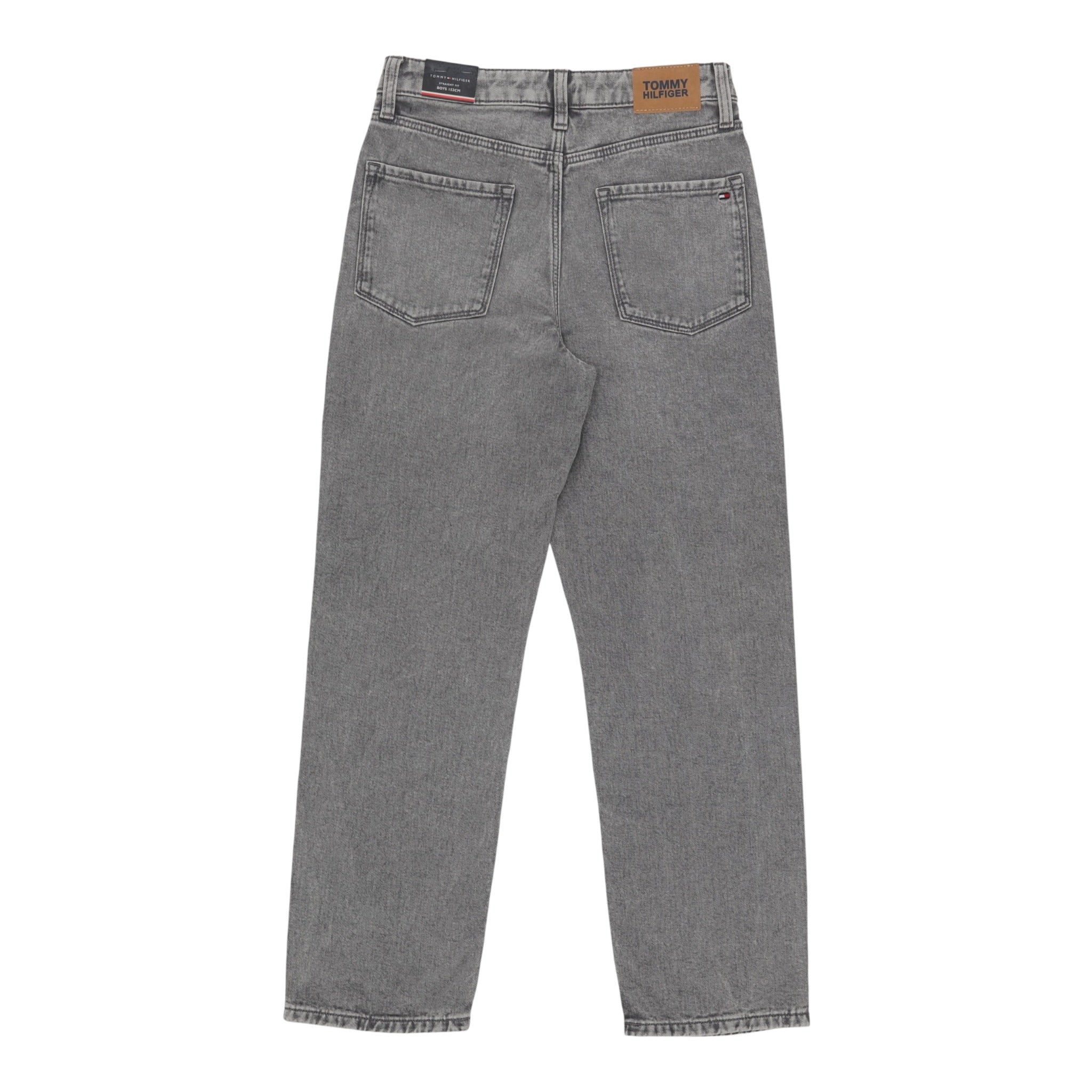 Tommy Hilfiger Jeans tinta unita con Girovita Regolabile Grigio per Bambino KB0KB09705J GRIGIO TOMMY HILFIGER 