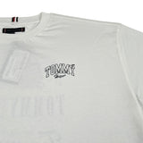 Tommy Hilfiger T-Shirt Girocollo Tinta Uita con Stampa Bianco per Bambino KB0KB097290 BIANCO TOMMY HILFIGER 