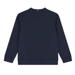 Tommy Hilfiger Felpa tinta unita Girocollo con Stampa Blu per Bambino KB0KB09741 BLU TOMMY HILFIGER 