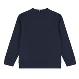 Tommy Hilfiger Felpa tinta unita Girocollo con Stampa Blu per Bambino KB0KB09741 BLU TOMMY HILFIGER 