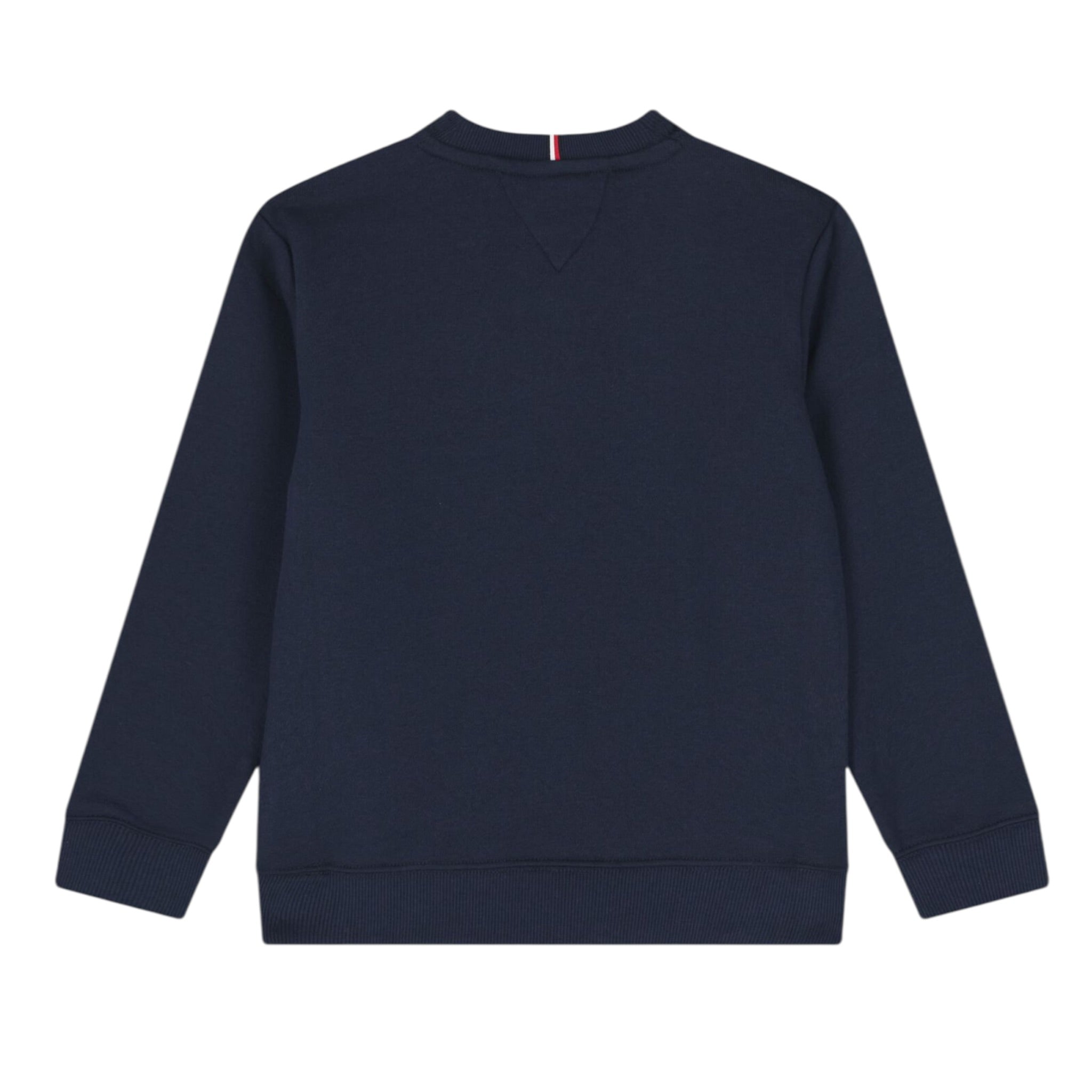 Tommy Hilfiger Felpa tinta unita Girocollo con Stampa Blu per Bambino KB0KB09741 BLU TOMMY HILFIGER 