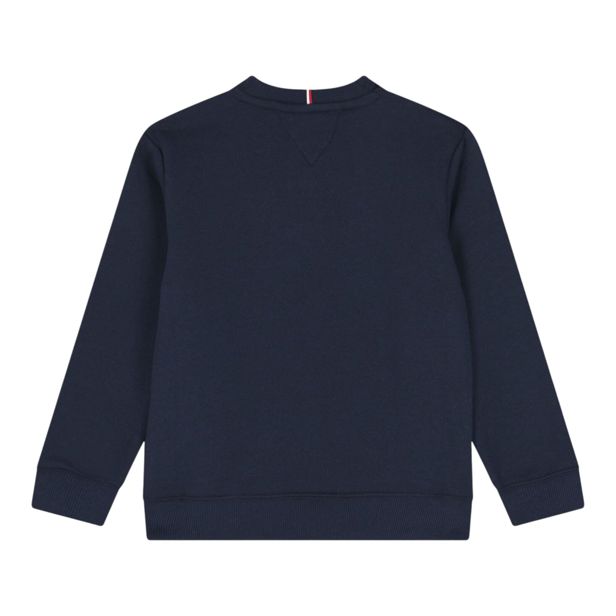 Tommy Hilfiger Felpa tinta unita Girocollo con Stampa Blu per Bambino KB0KB09741X BLU TOMMY HILFIGER 