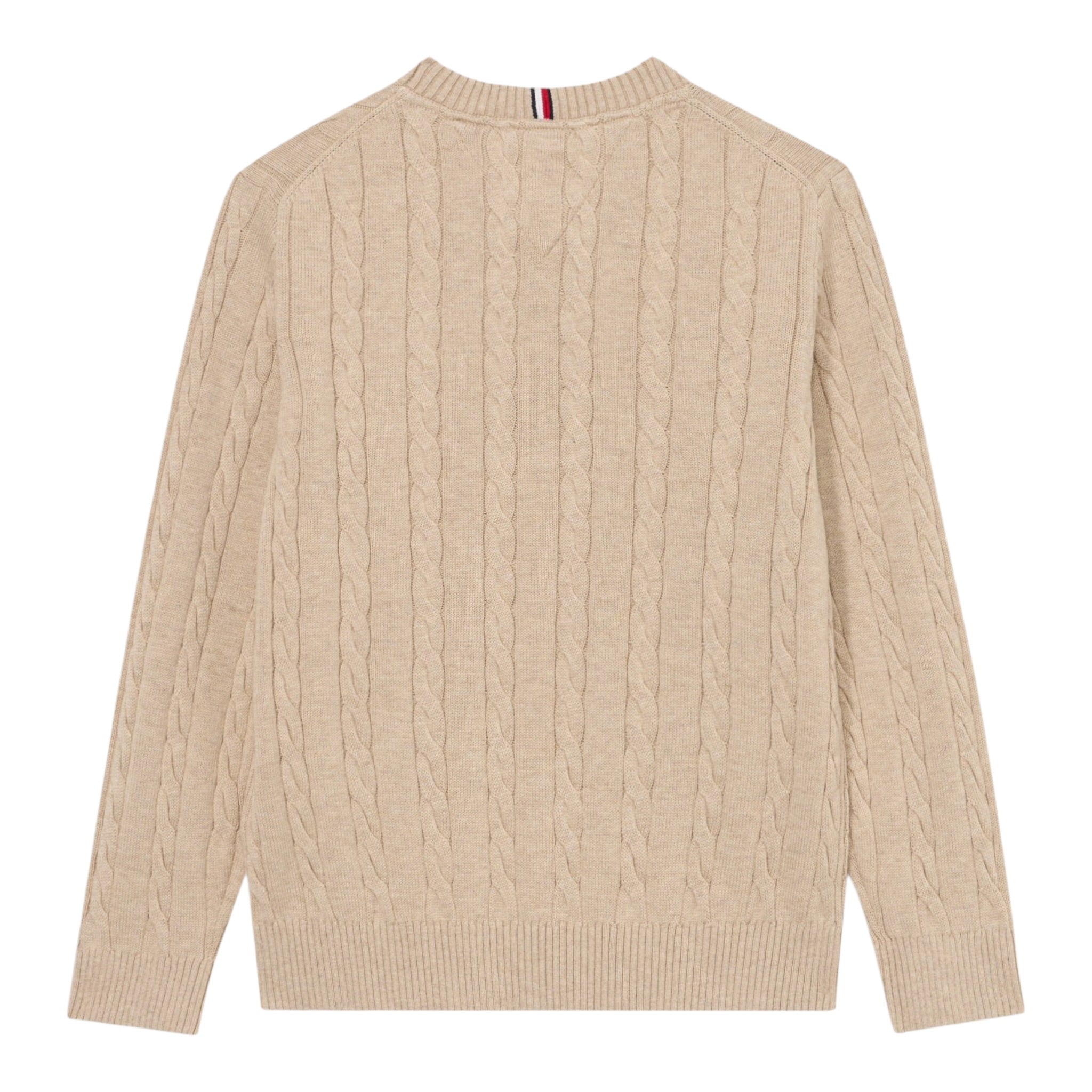 Tommy Hilfiger Maglia Girocollo tinta unita Beige per Bambino KB0KB09753 BEIGE TOMMY HILFIGER 