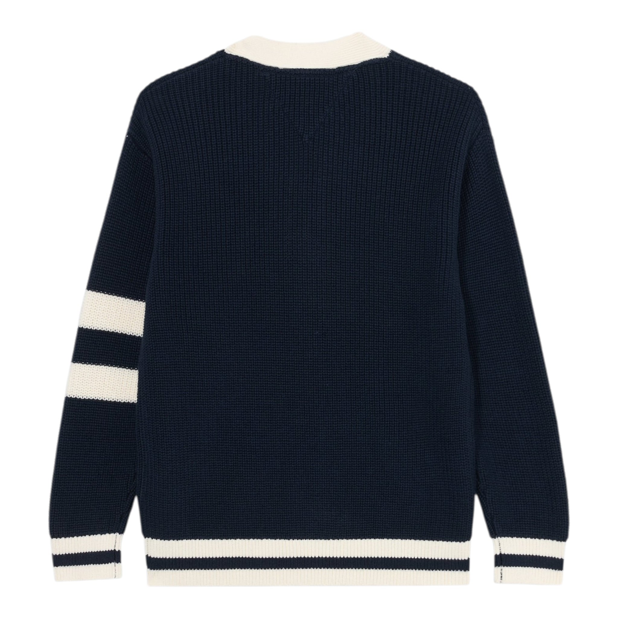 Tommy Hilfiger Cardigan tinta unita con Profili In Contrasto Blu per Bambino KB0KB09757 BLU TOMMY HILFIGER 