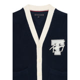 Tommy Hilfiger Cardigan tinta unita con Profili In Contrasto Blu per Bambino KB0KB09757 BLU TOMMY HILFIGER 