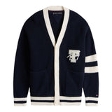 Tommy Hilfiger Cardigan tinta unita con Profili In Contrasto Blu per Bambino KB0KB09757X BLU TOMMY HILFIGER 