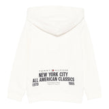 Tommy Hilfiger Felpa con Zip E Cappuccio tinta unita Panna per Bambino KB0KB09894 PANNA TOMMY HILFIGER 
