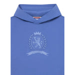 Tommy Hilfiger Felpa Chiusa con Cappuccio tinta unita Celeste per Bambino KB0KB09897 CELESTE TOMMY HILFIGER 