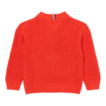 Tommy Hilfiger Maglia Girocollo tinta unita Fragola per Neonato KB0KB09908N FRAGOLA TOMMY HILFIGER 