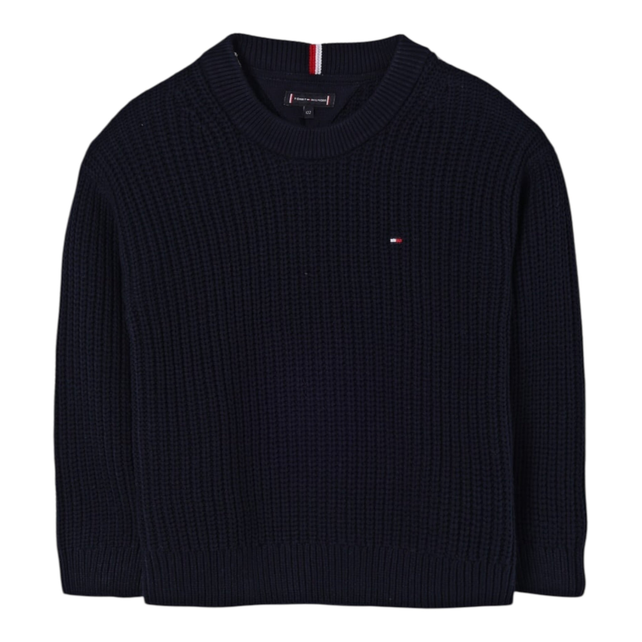 Tommy Hilfiger Maglia Girocollo tinta unita Blu per Bambino KB0KB09908X BLU TOMMY HILFIGER 