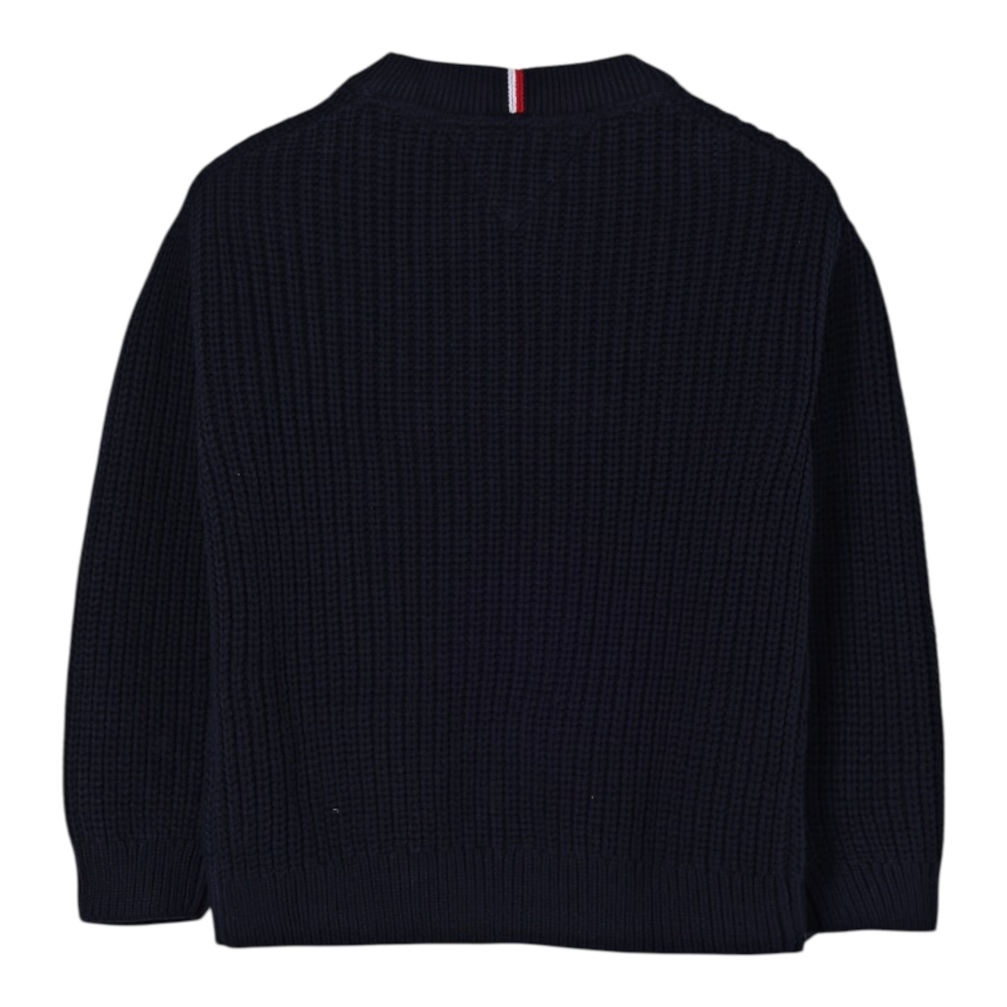 Tommy Hilfiger Maglia Girocollo tinta unita Blu per Bambino KB0KB09908X BLU TOMMY HILFIGER 