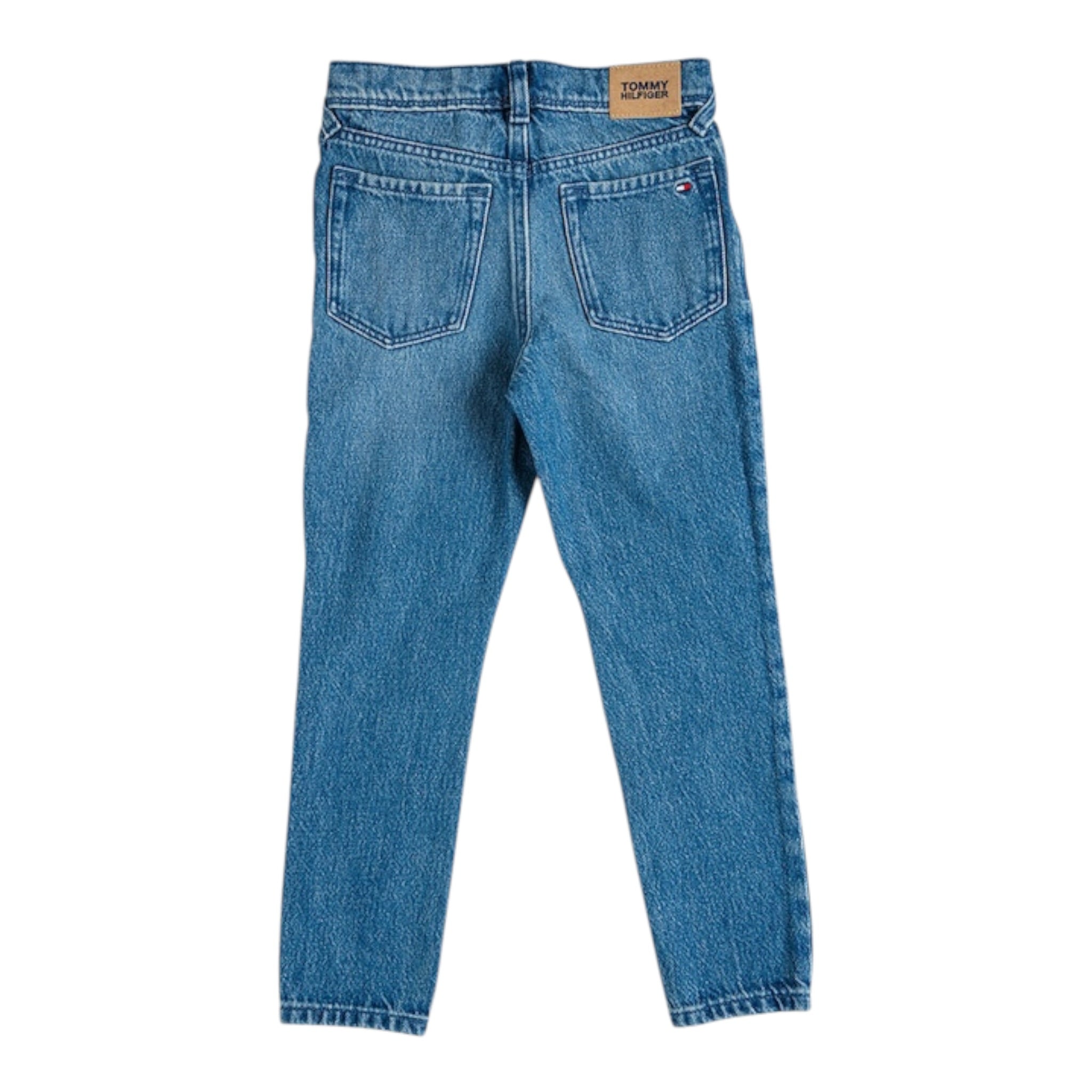 Tommy Hilfiger Jeans tinta unita con Girovita Regolabile Blu per Bambino KB0KB09916 BLU TOMMY HILFIGER 