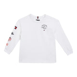 Tommy Hilfiger Shirt Girocollo Tinta Uita con Stampa Bianco per Bambino KB0KB09935 BIANCO TOMMY HILFIGER 
