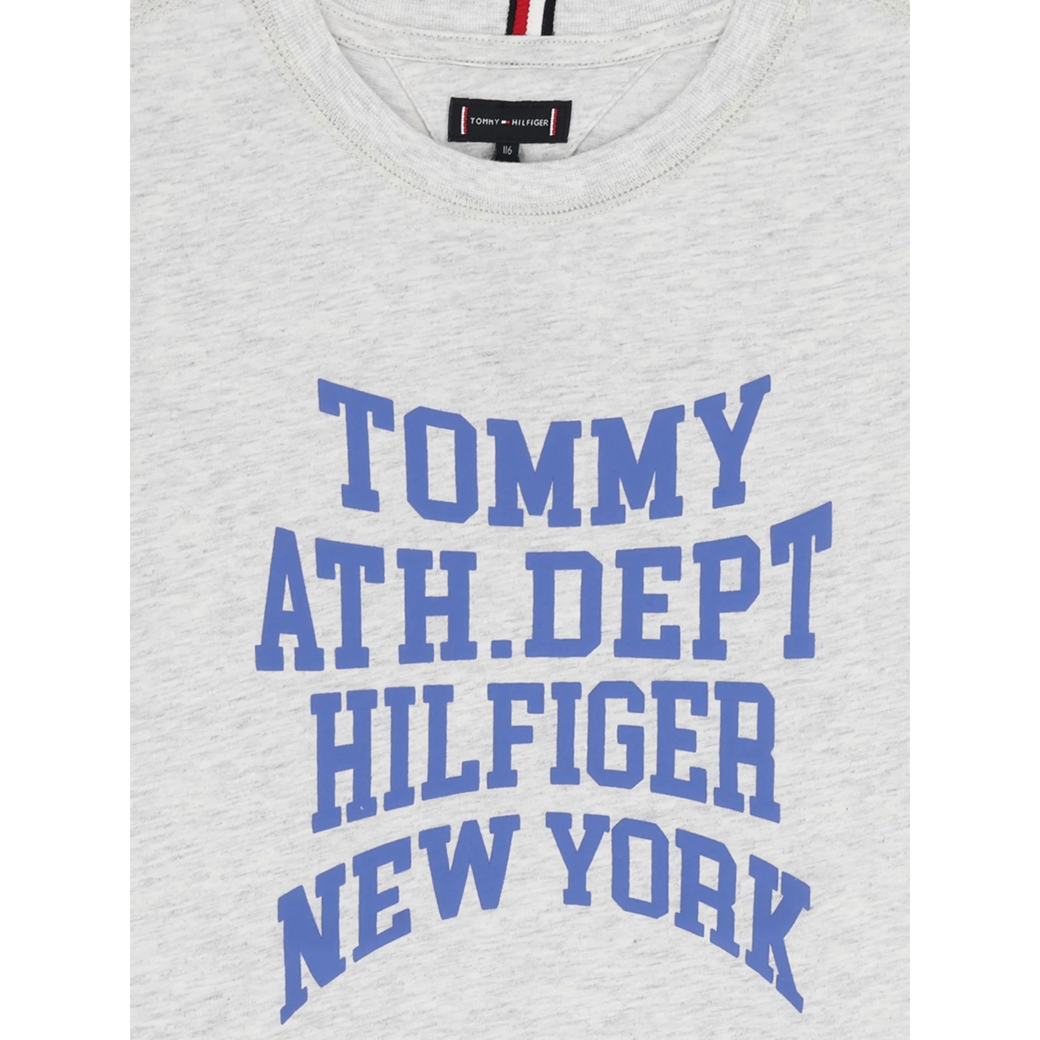 Tommy Hilfiger T-Shirt Girocollo tinta unita Cn Logo Grigio per Bambino KB0KB09937 GRIGIO TOMMY HILFIGER 