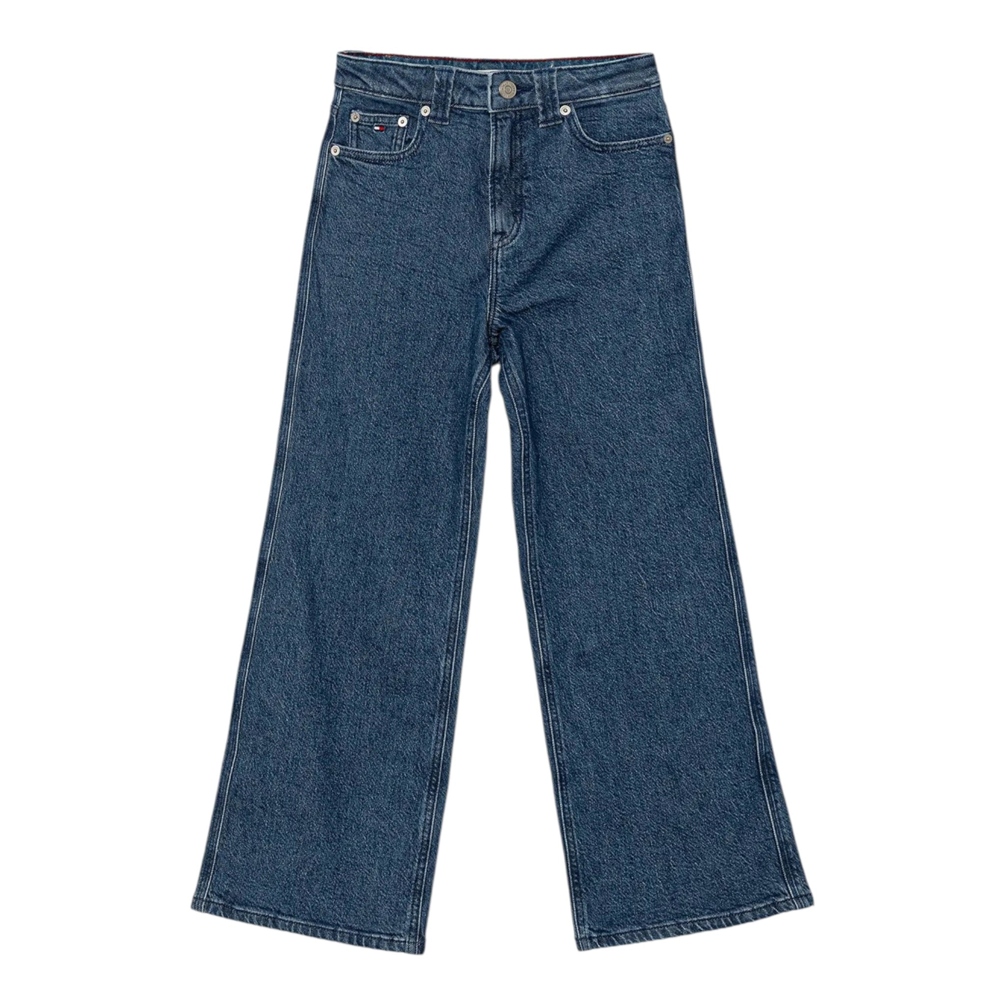 Tommy Hilfiger Jeans tinta unita con Girovita Regolabile Blu per Bambino KG0KG08644 BLU TOMMY HILFIGER 