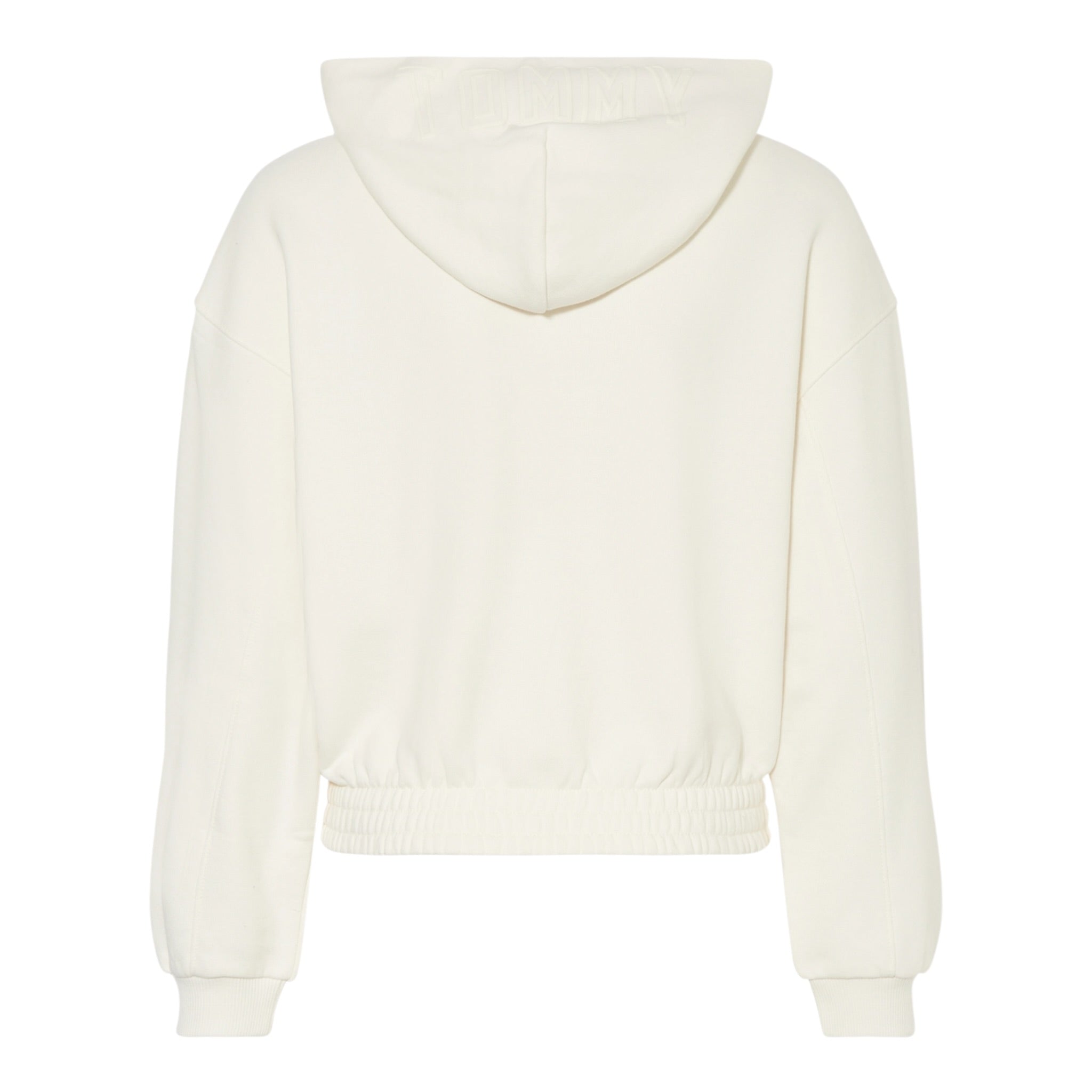 Tommy Hilfiger Felpa con Zip E Cappuccio tinta unita Panna per Bambina KG0KG08688 PANNA TOMMY HILFIGER 