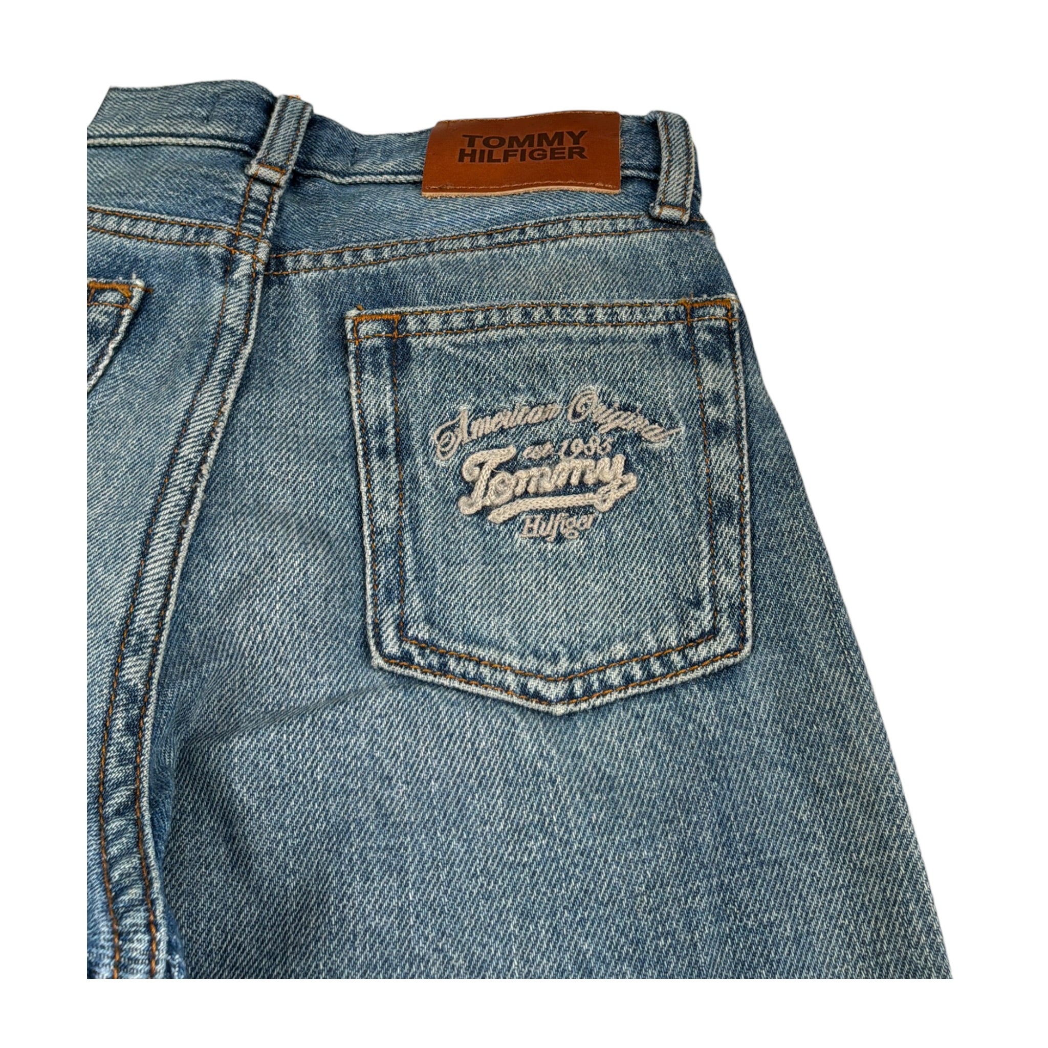 Tommy Hilfiger Jeans tinta unita con Girovita Regolabile Blu per Bambina KG0KG08745 BLU TOMMY HILFIGER 