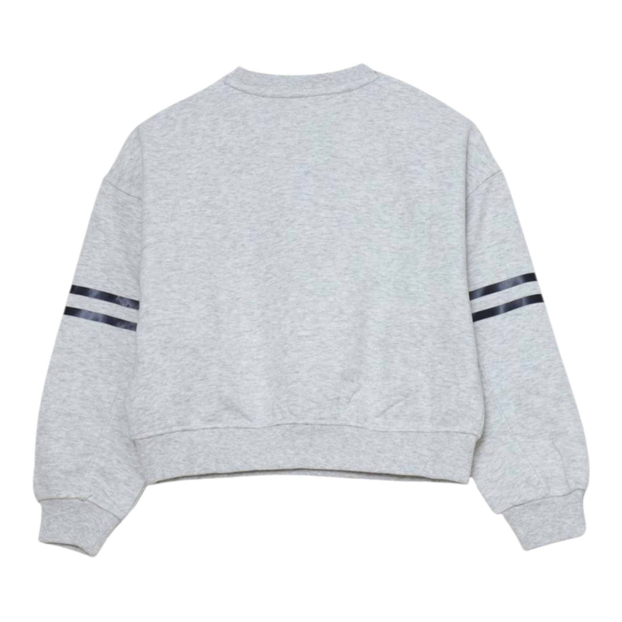 Tommy Hilfiger Felpa Chiusa Girocollo tinta unita con Logo Grigio per Bambina KG0KG08746 GRIGIO TOMMY HILFIGER 