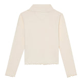 Tommy Hilfiger Shirt Collo Alto tinta unita Panna per Bambina KG0KG08802X PANNA TOMMY HILFIGER 