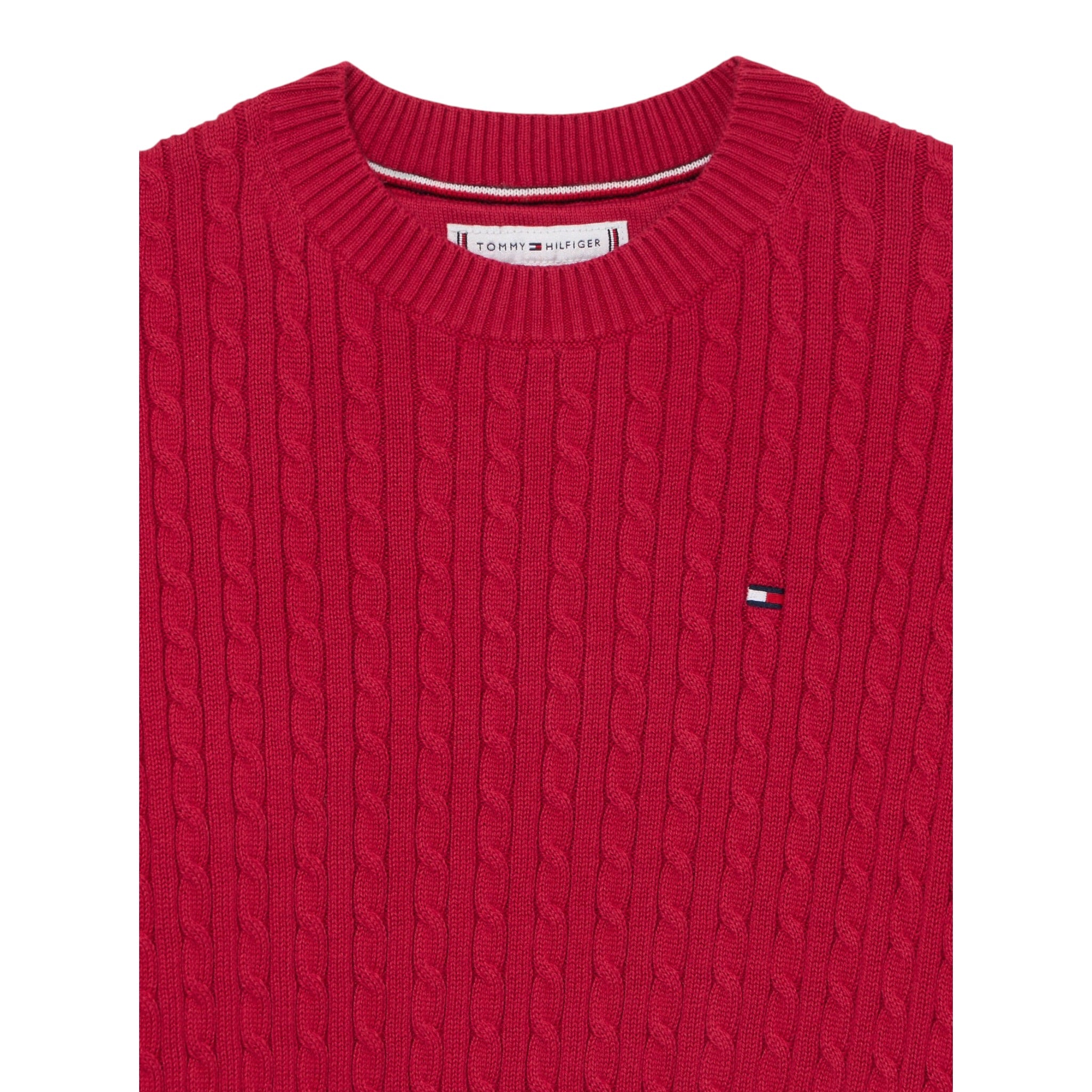 Tommy Hilfiger Maglia Girocollo tinta unita Fuxia per Bambina KG0KG08848 FUXIA TOMMY HILFIGER 