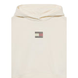 Tommy Hilfiger Felpa Chiusa Girocollo tinta unita con Logo Panna per Bambina KG0KG09016 PANNA TOMMY HILFIGER 