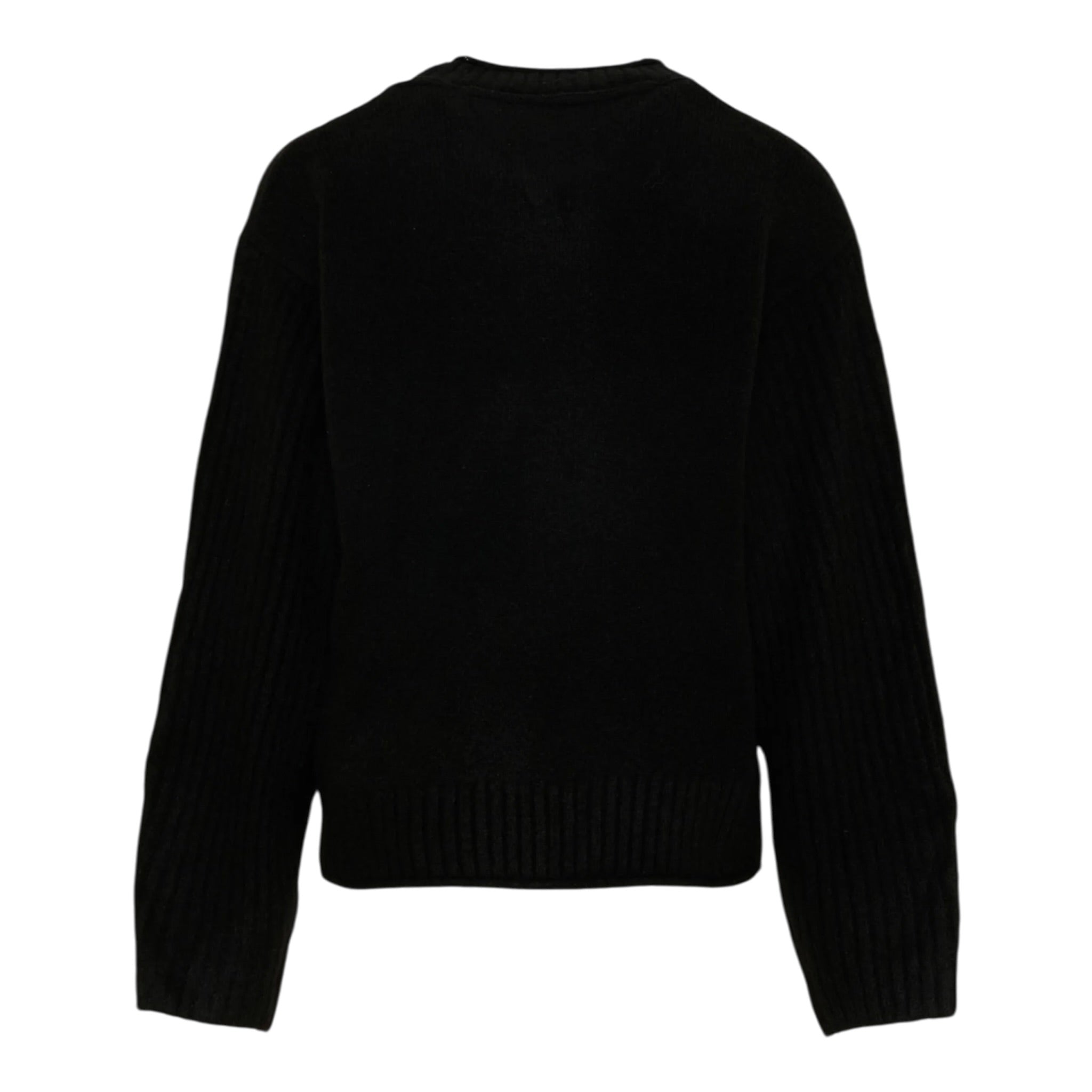 Tommy Hilfiger Maglia Girocollo tinta unita con Logo Nero per Bambino KG0KG09335 NERO TOMMY HILFIGER 