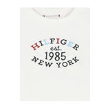 Tommy Hilfiger Shirt Girocollo tinta unita con Logo Bianco per Neonato KN0KN01857 BIANCO TOMMY HILFIGER 